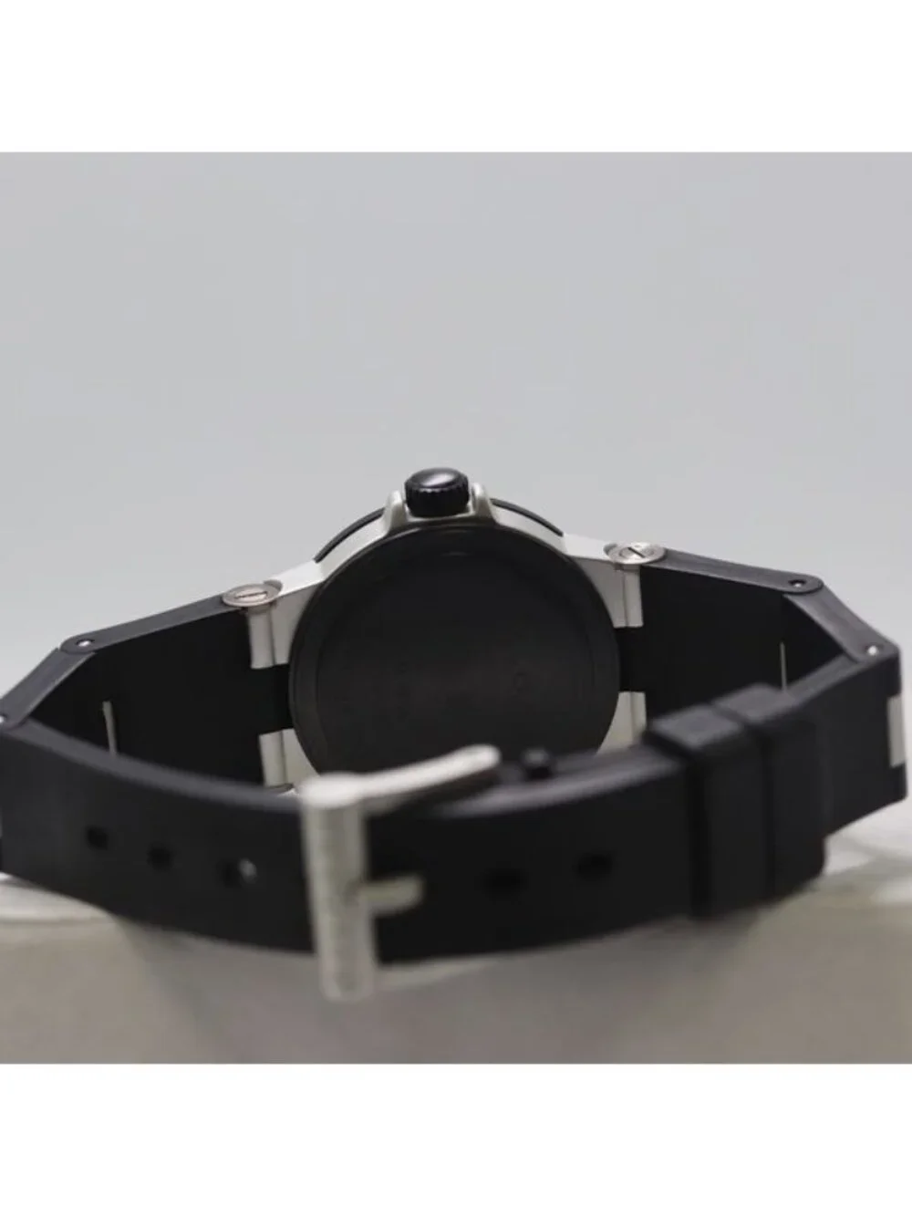 Bvlgari Bulgari Aluminum AL Rubber Silver Dial Watch